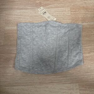Gray Corset Tube top